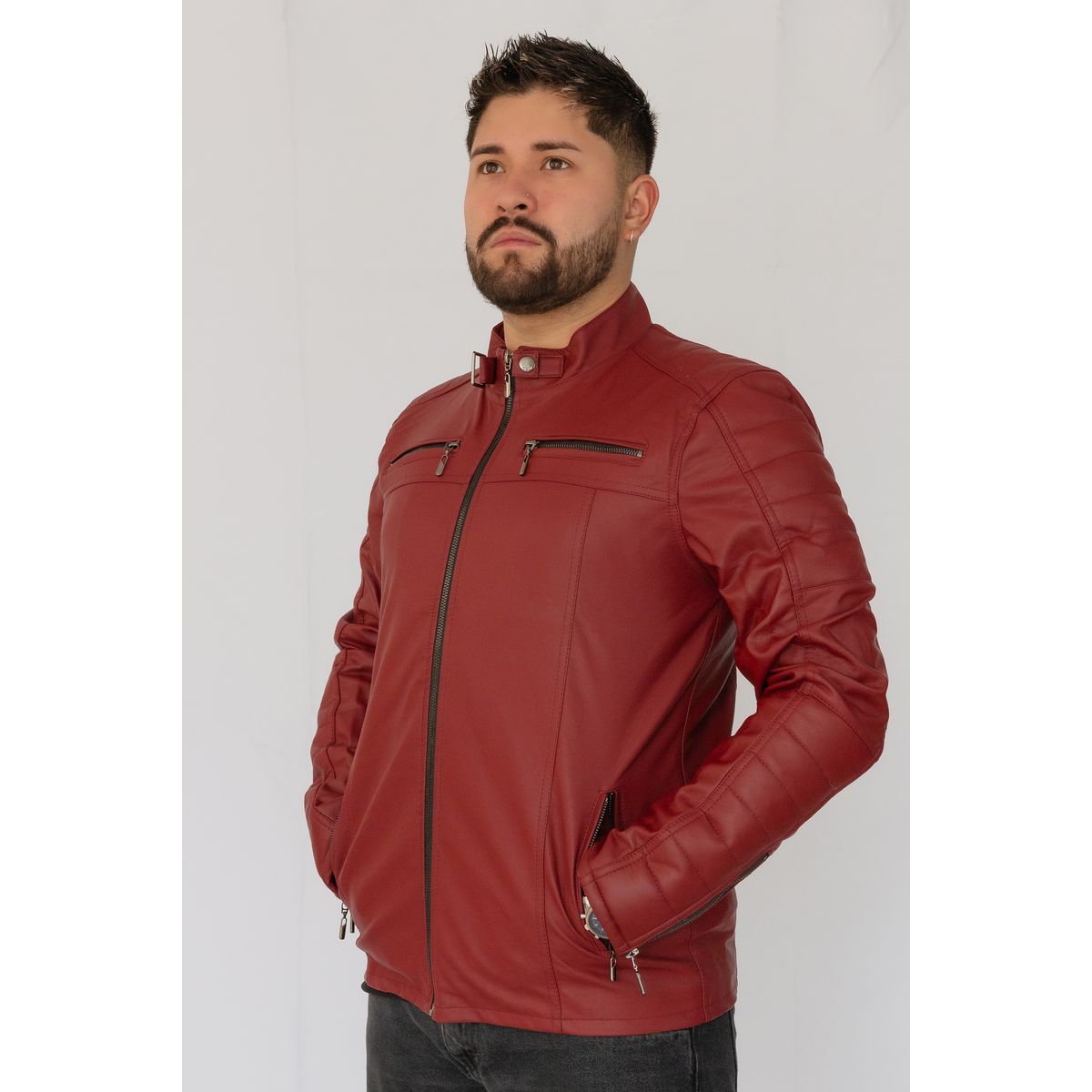 ABC JACKETS - chaqueta para hombre cuero sintético urbana