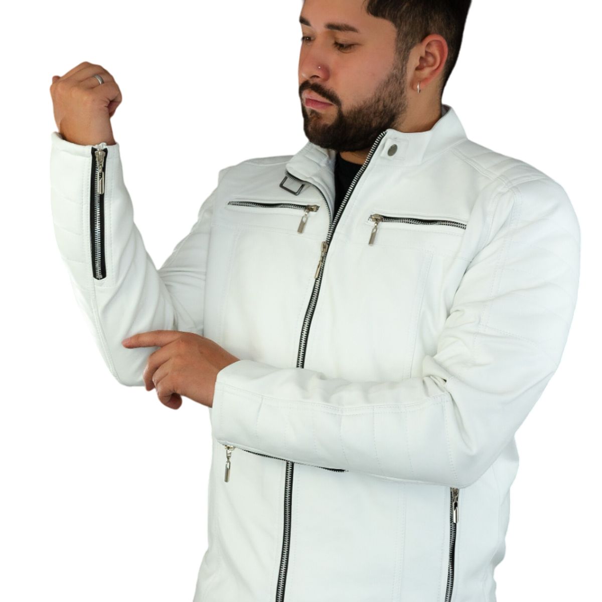 ABC JACKETS - chaqueta para hombre cuero sintético urbana