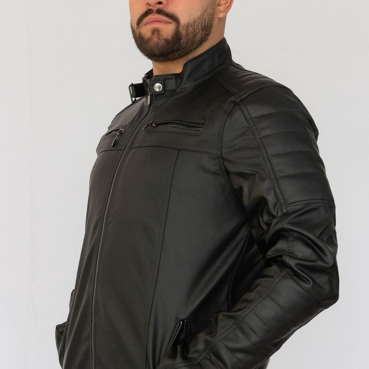 ABC JACKETS - chaqueta para hombre cuero sintético urbana