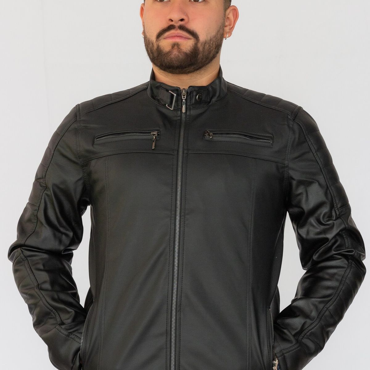 ABC JACKETS - chaqueta para hombre cuero sintético urbana