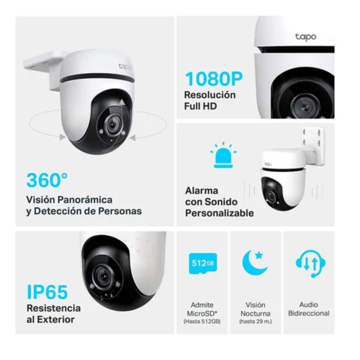 TP LINK - Cámara seguridad Tapo c500 exterior Fhd