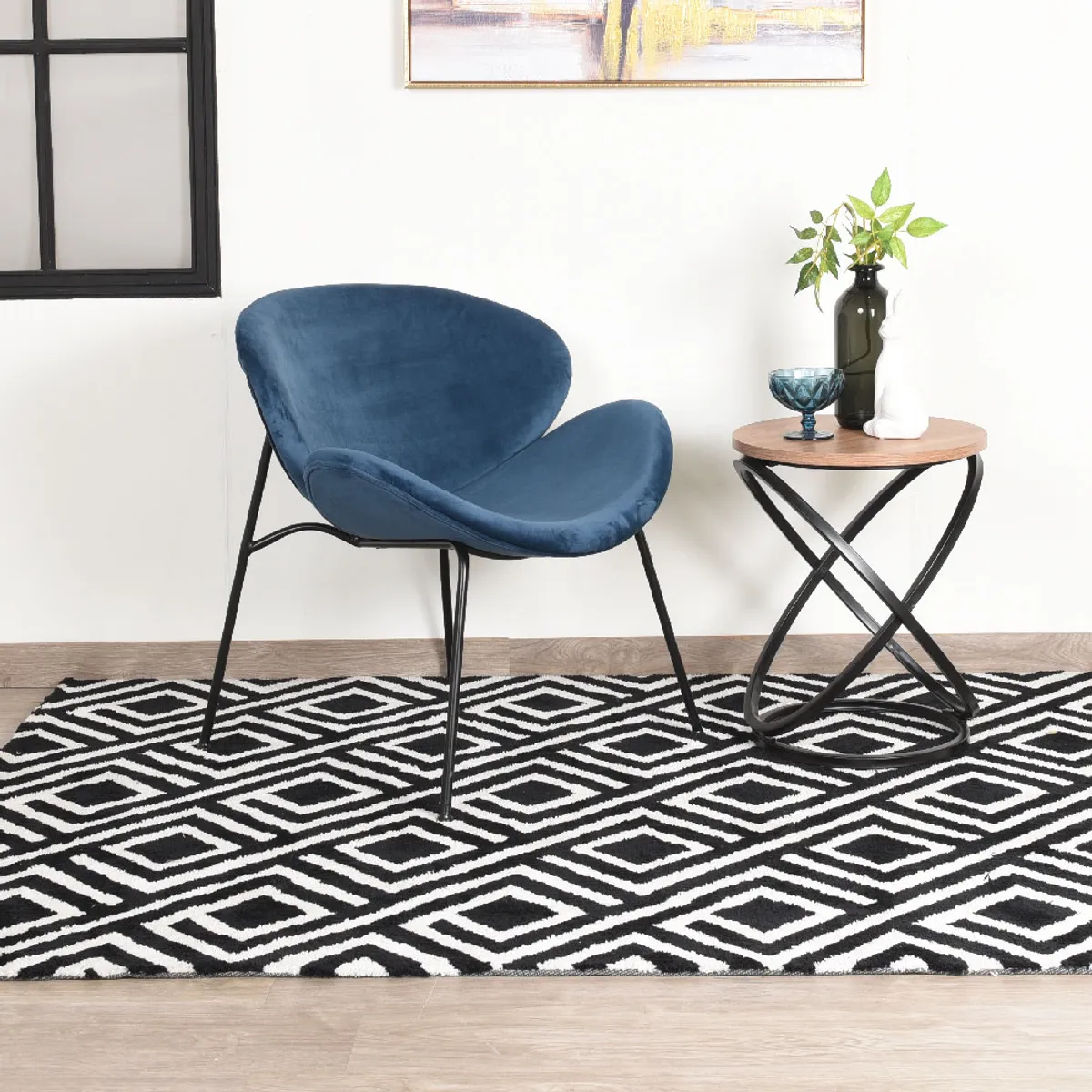 MUEBLES FIOTTI - Silla auxiliar Poltrona Azul Delicia