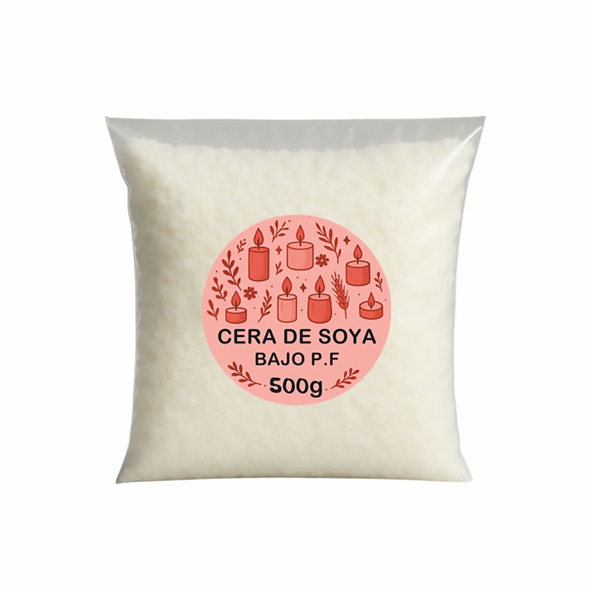 GENERICO - Cera De Soya Para Velas De Recipientes Bajo Punto De Fusión 500g