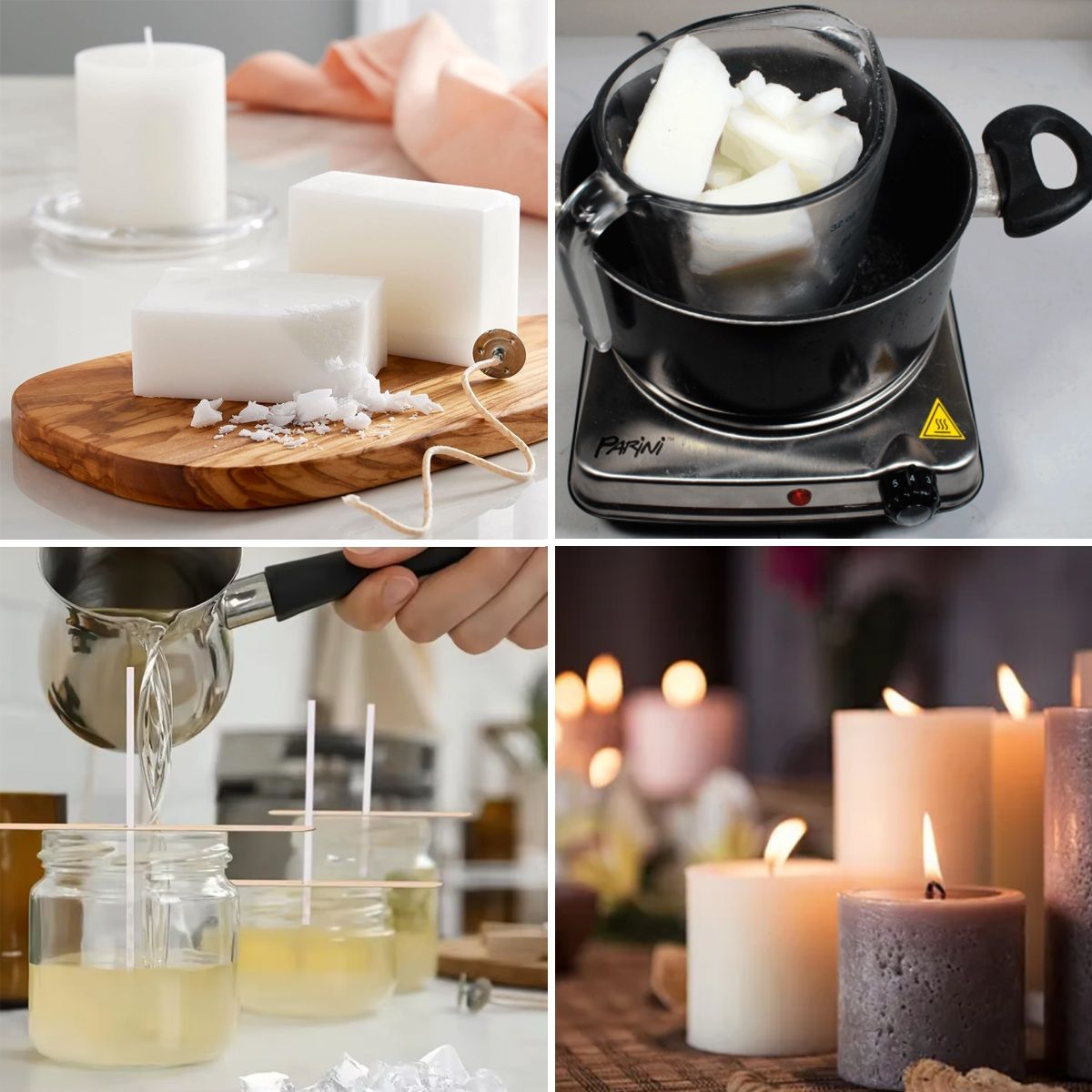 GENERICO - Parafina China Blanca Solida Para Velas En Casa Artesanales 1Kg