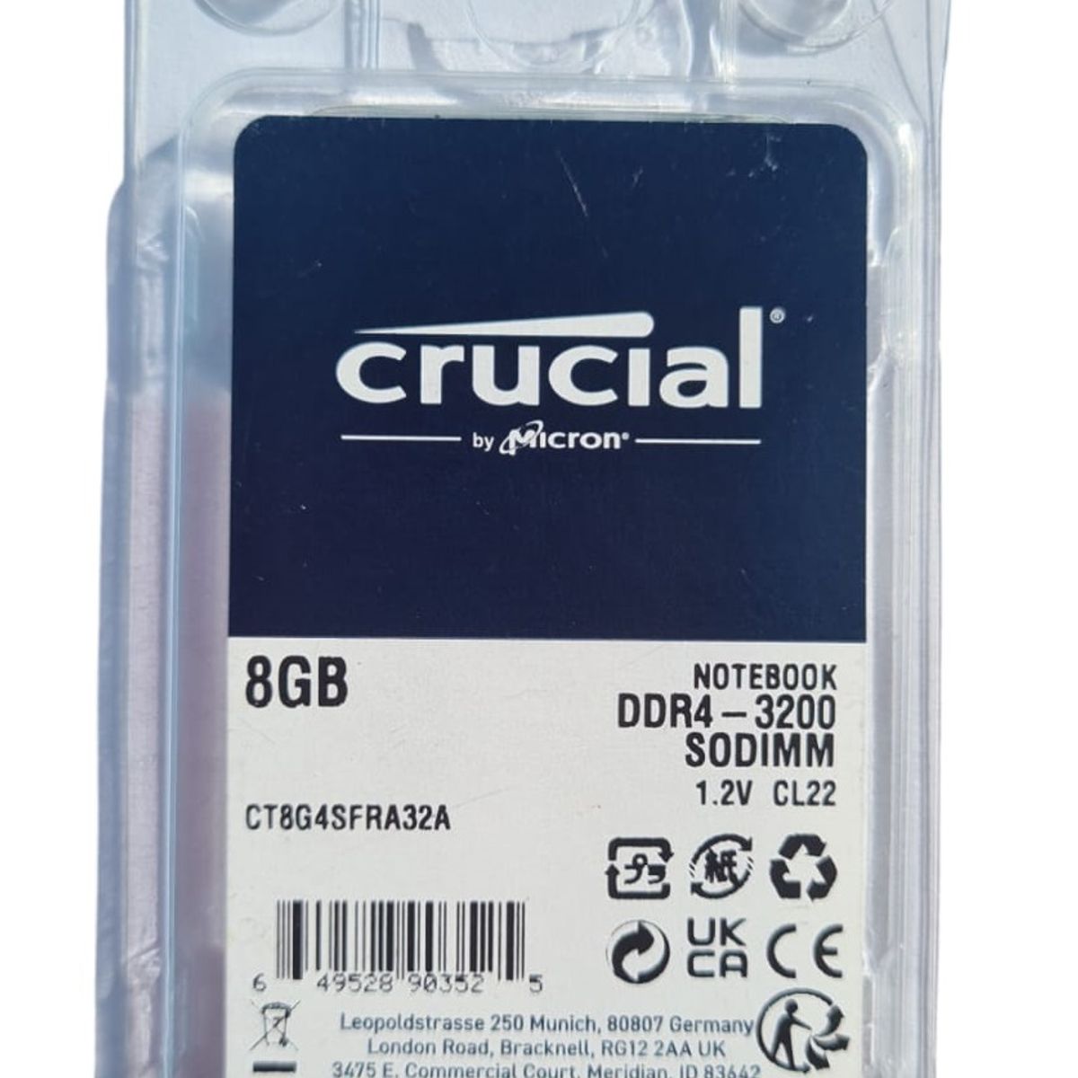 CRUCIAL - Memoria Ram 8gb Ddr4 3200 Crucial Portatil