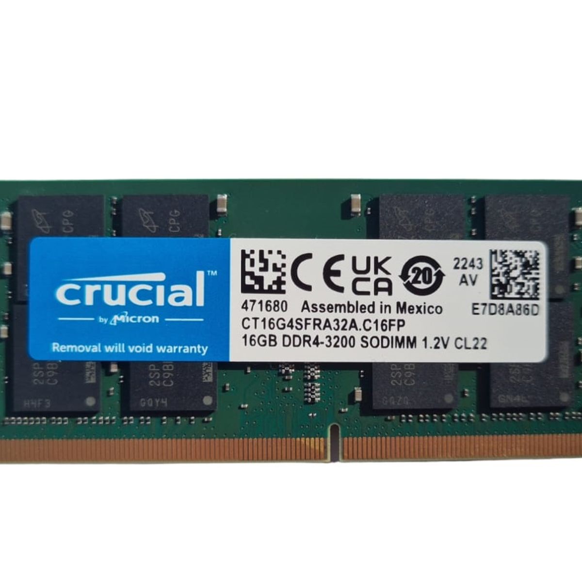 CRUCIAL - Memoria Ram 16gb Ddr4 3200 Crucial Micron Portatil