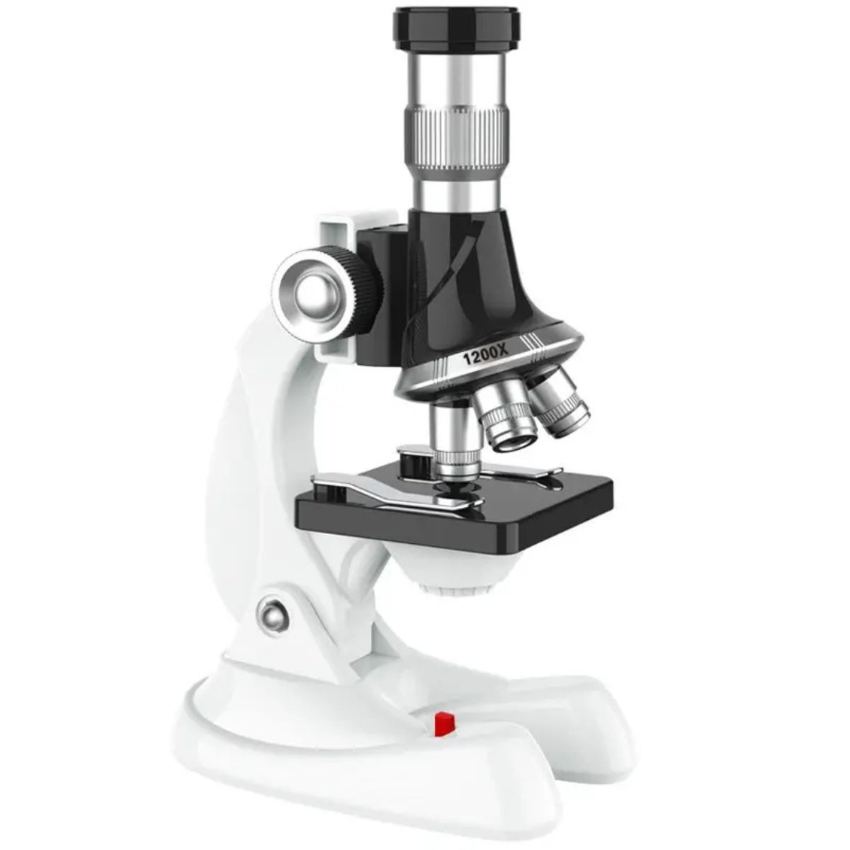 GENERICO - Microscopio Infantil Vertical 3303 – Blanco y Negro, Ciencia y Diversión Para Niños