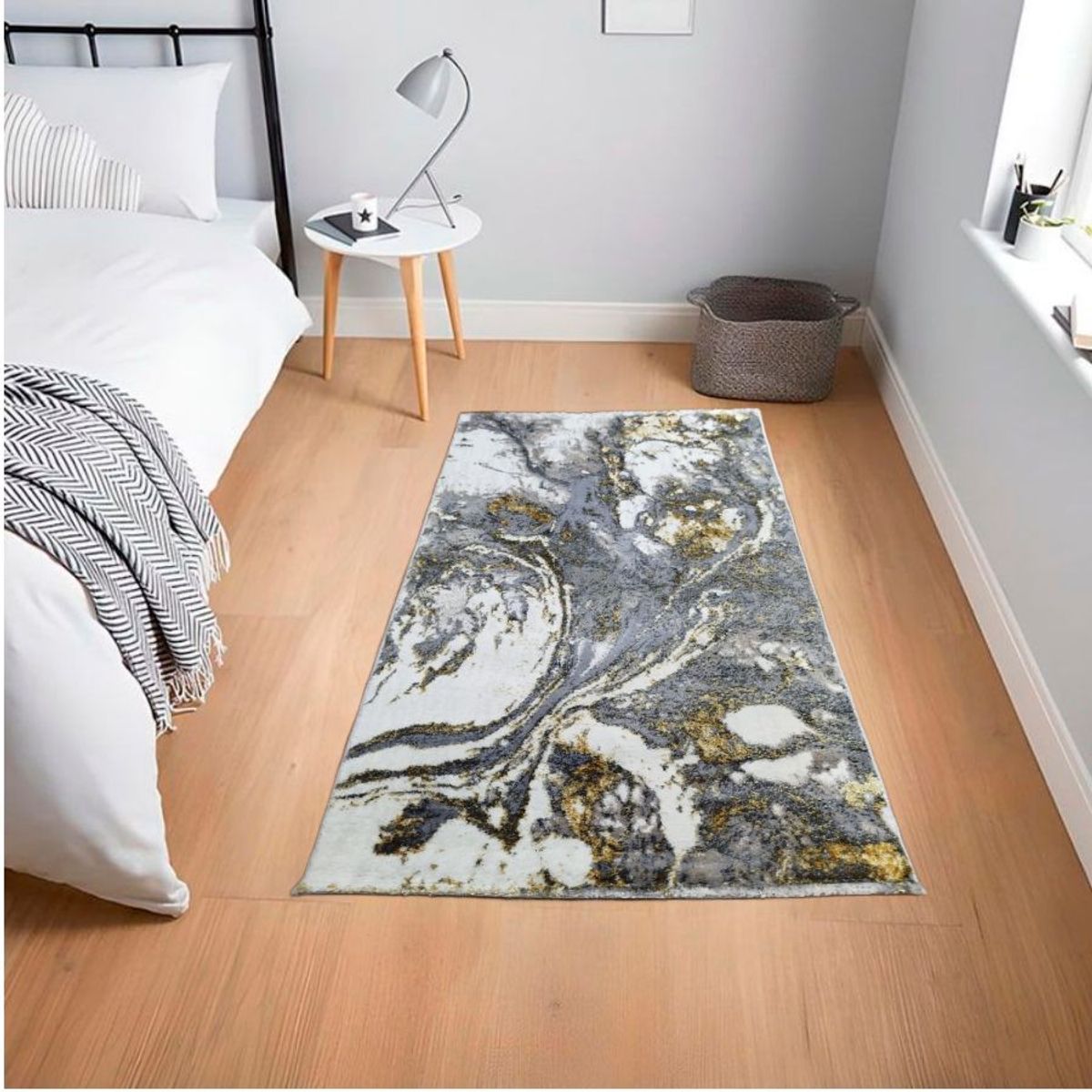 MITAPETE COM - Tapete Alfombra Camino Pie De Cama Turquia 80 X 150cms Beige Bone