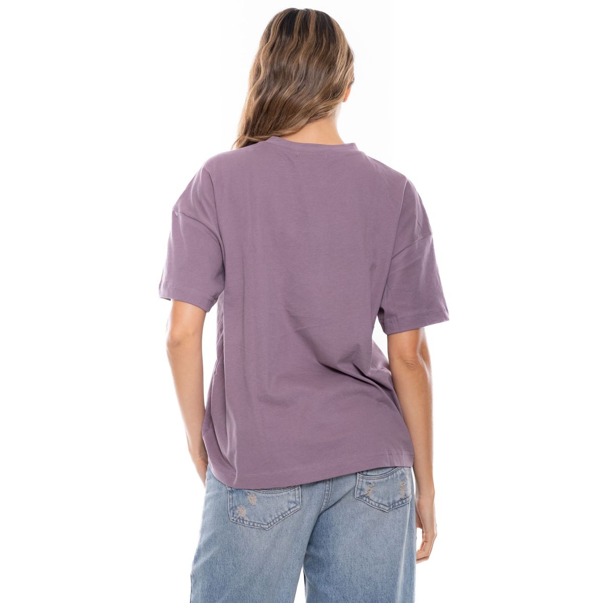 COLOR BLUE - Camiseta Manga Corta Con Estampado En Frente