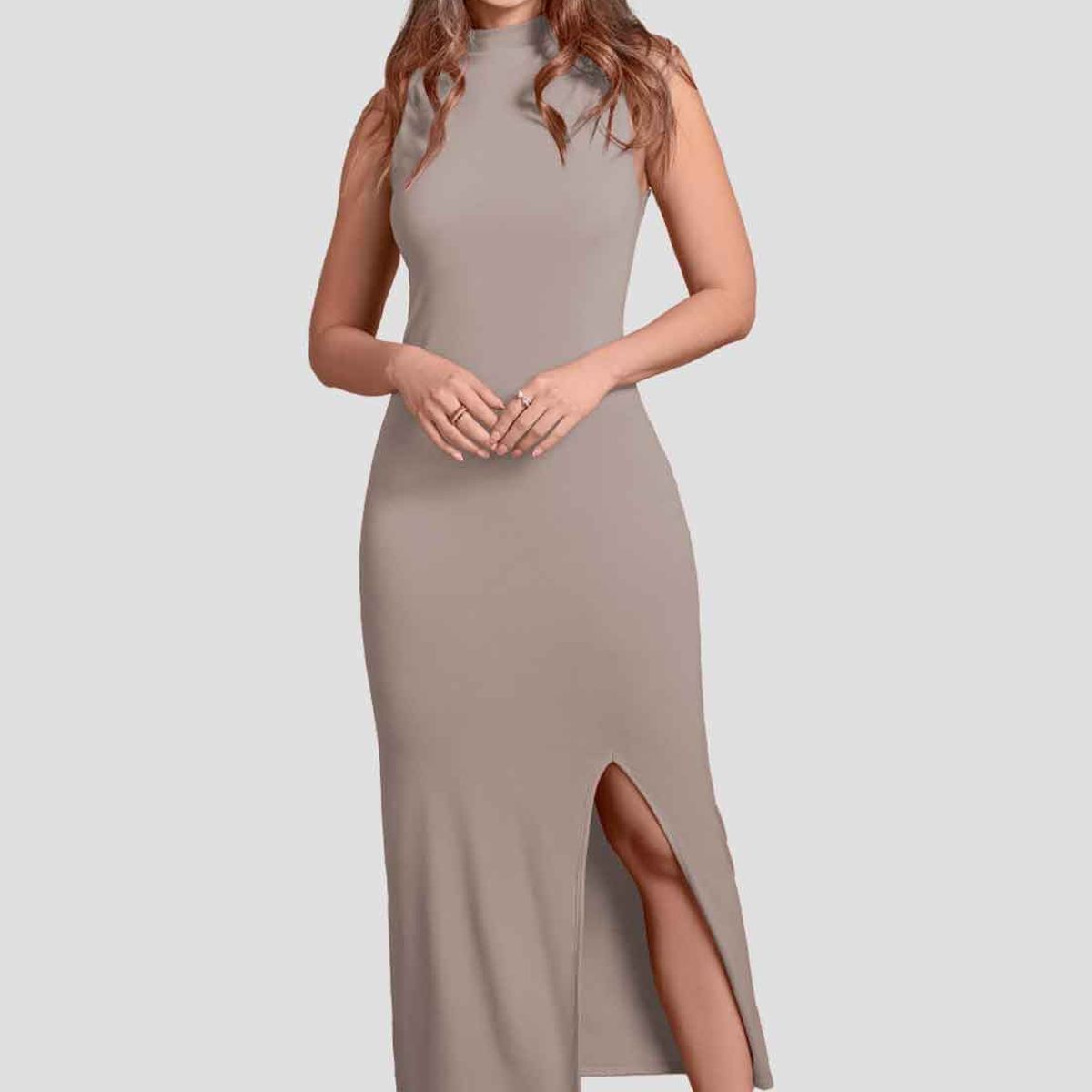 ATYPICAL - Vestido Largo Mujer Café Pardo Atypical 103739