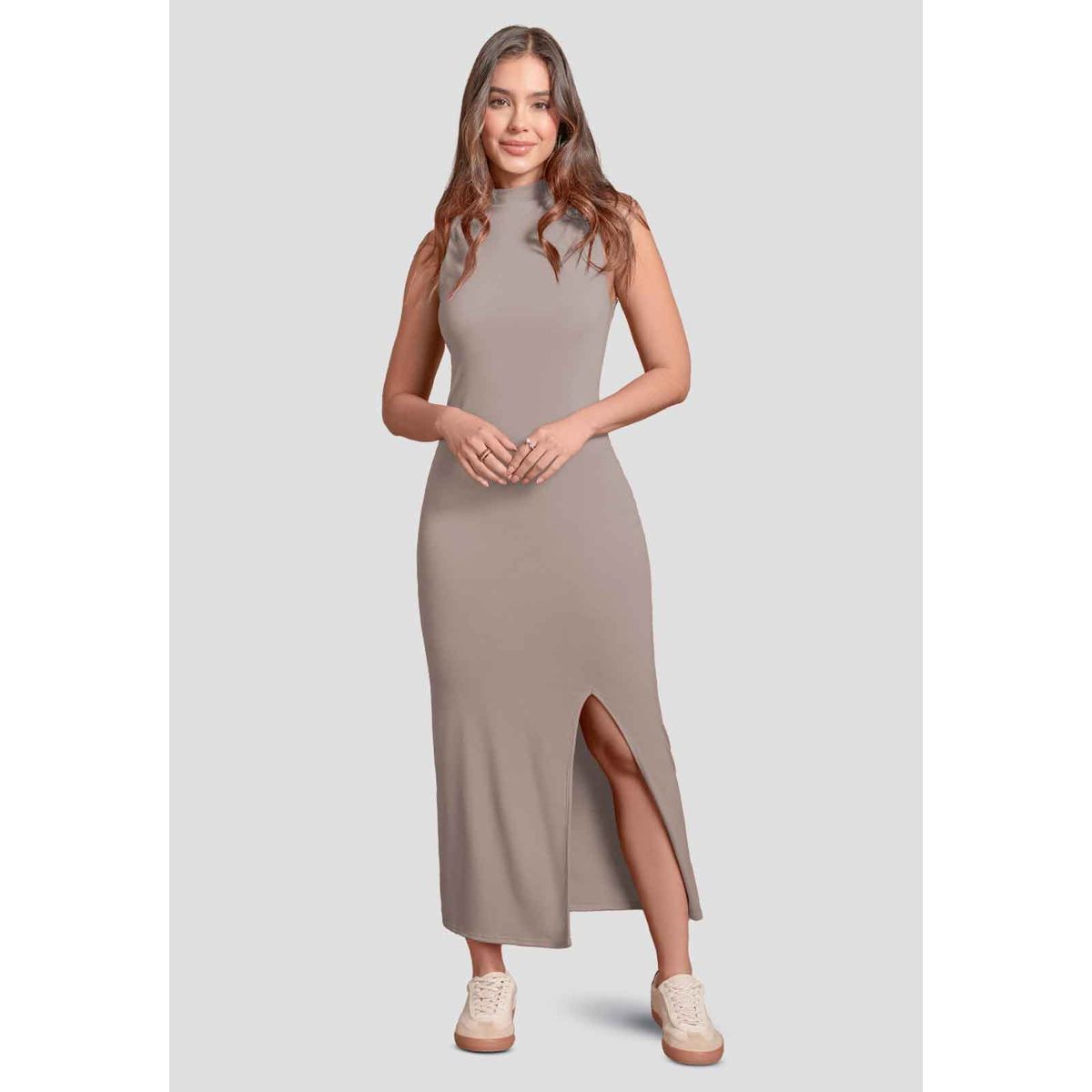 ATYPICAL - Vestido Largo Mujer Café Pardo Atypical 103739