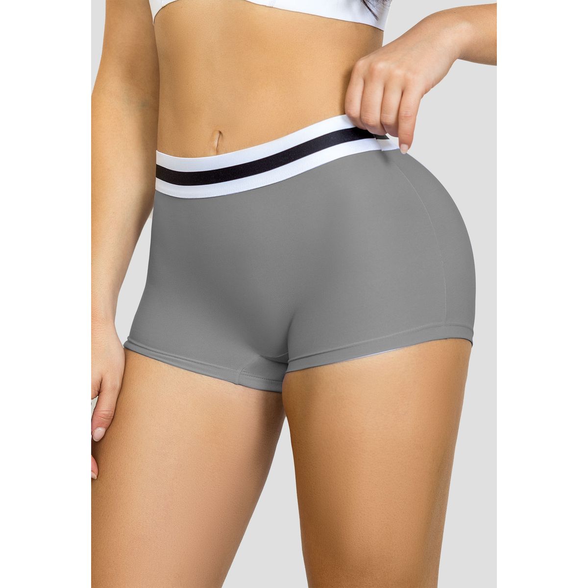 FORMAS INTIMAS - Bóxer Mujer Gris Claro Fi 9601
