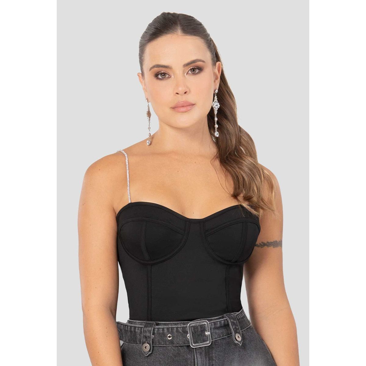 FORMAS INTIMAS - Corset Mujer Negro Fi 112853