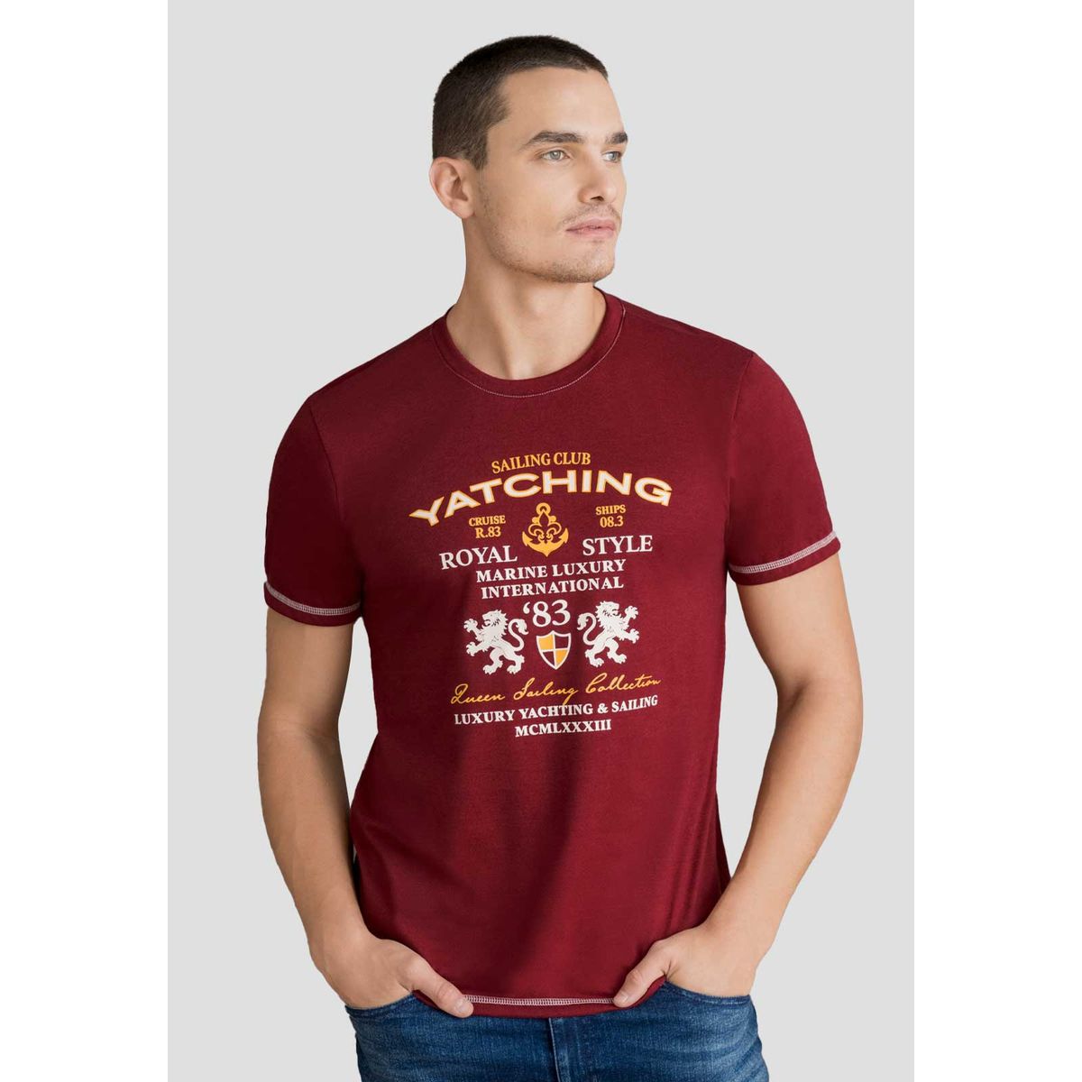 MARKETING PERSONAL - Camiseta Hombre Merlot Mp 112804