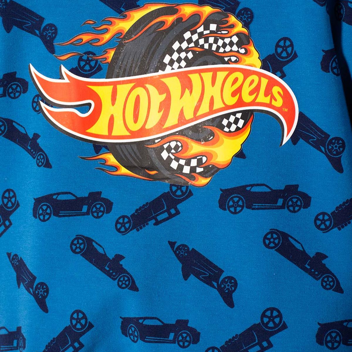 HOT WHEELS - Conjunto Hot Wheels con pantalón largo azul para niño 2T a 6T