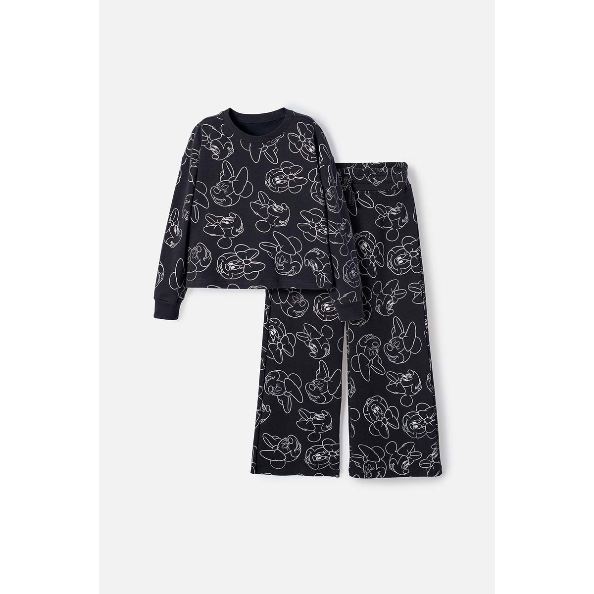 DISNEY - Conjunto de Minnie Mouse negro para niña