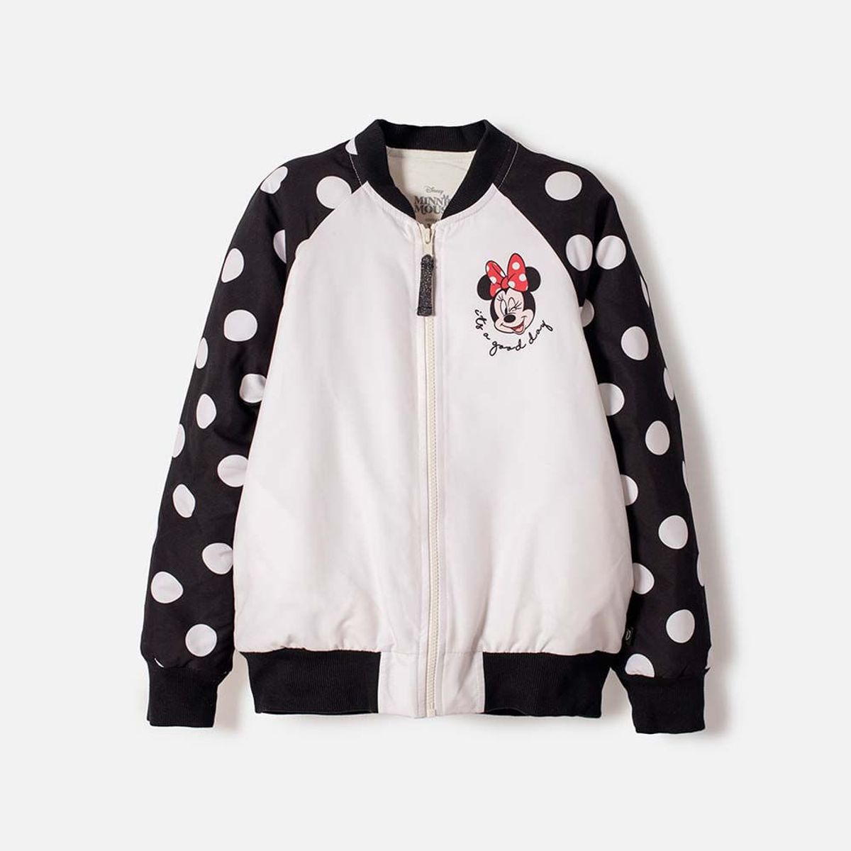 DISNEY - Chaqueta Minnie Mouse con cierre rojo paraiso para niña