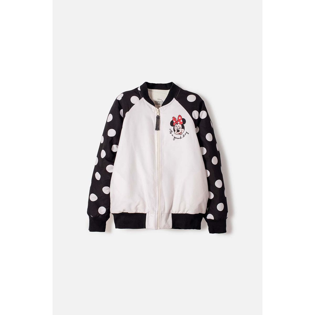 DISNEY - Chaqueta Minnie Mouse con cierre rojo paraiso para niña