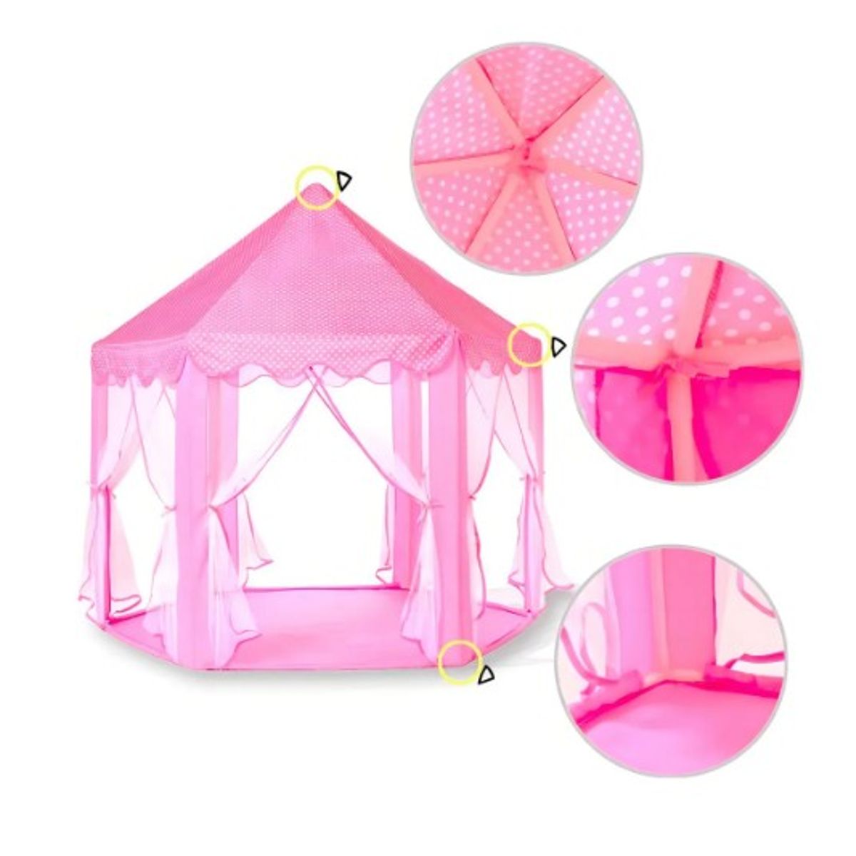 GENERICO - Carpa Velo Rosado Niña Juguete Princesa Casita Rosa