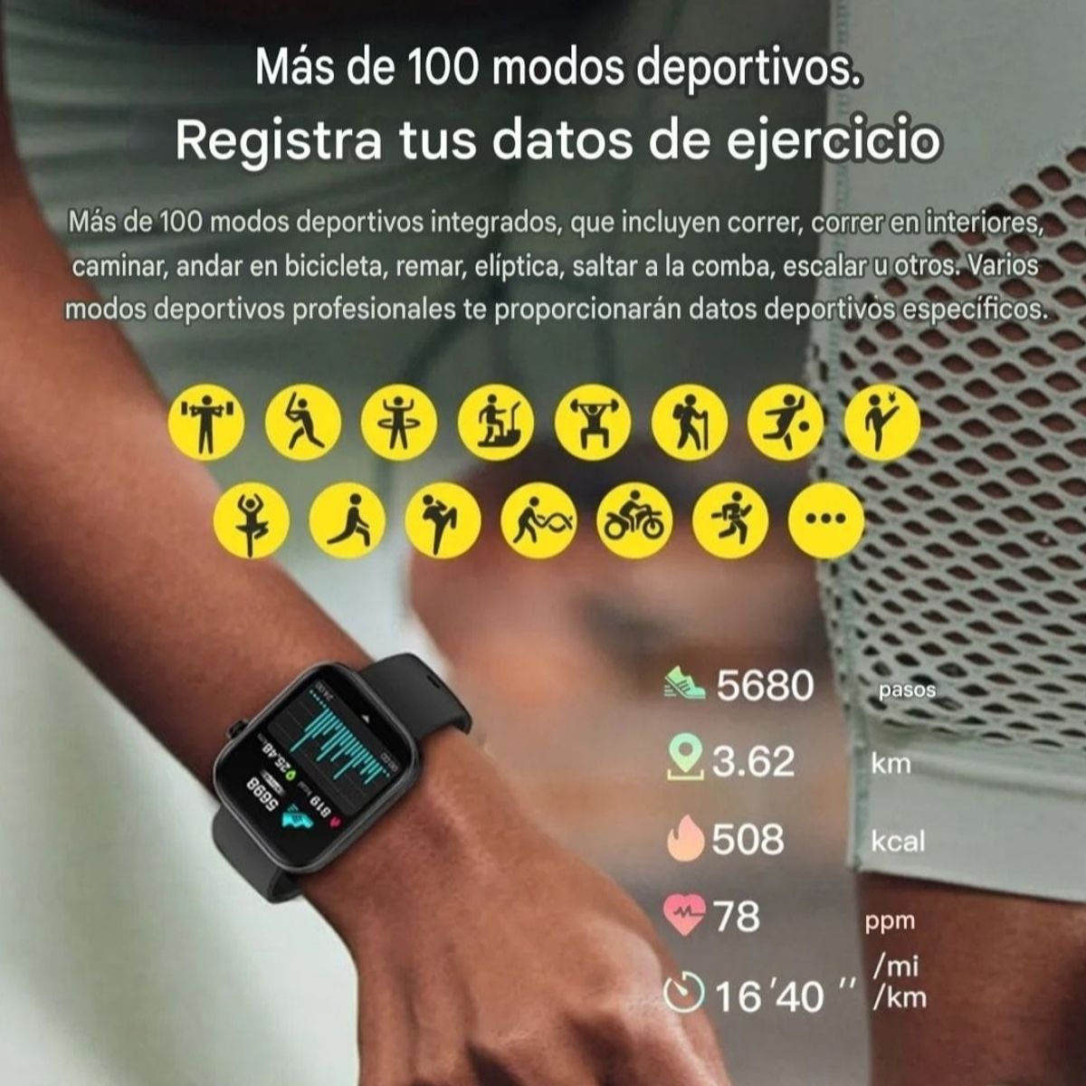COLMI - Smartwatch Colmi P71 Reloj Inteligente Azul Llamadas Voz Bt- 5.2  Cardiaco SPO2 sueño