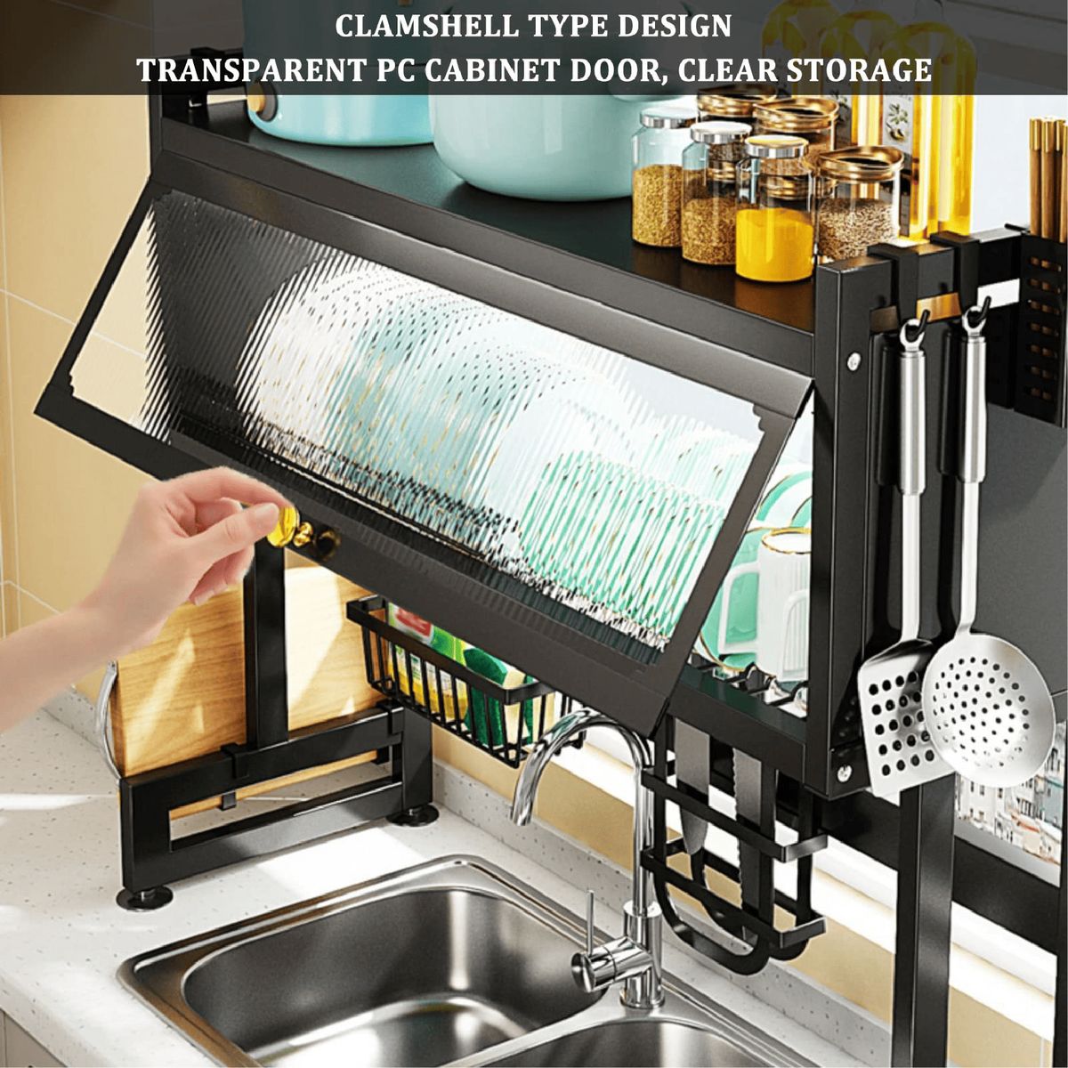 GENERICO - Escurridor de platos inoxidable de lujo 65cm