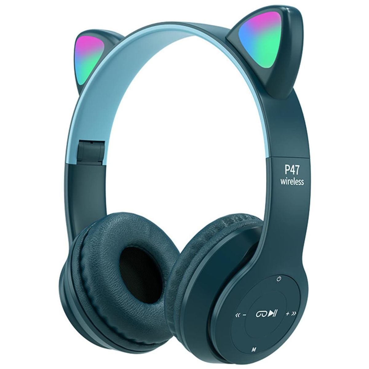 COLME TECHNOLOGY HOME - Diadema Niñas Audifonos Bluetooth Orejas Gato Luz Rgb Mz47