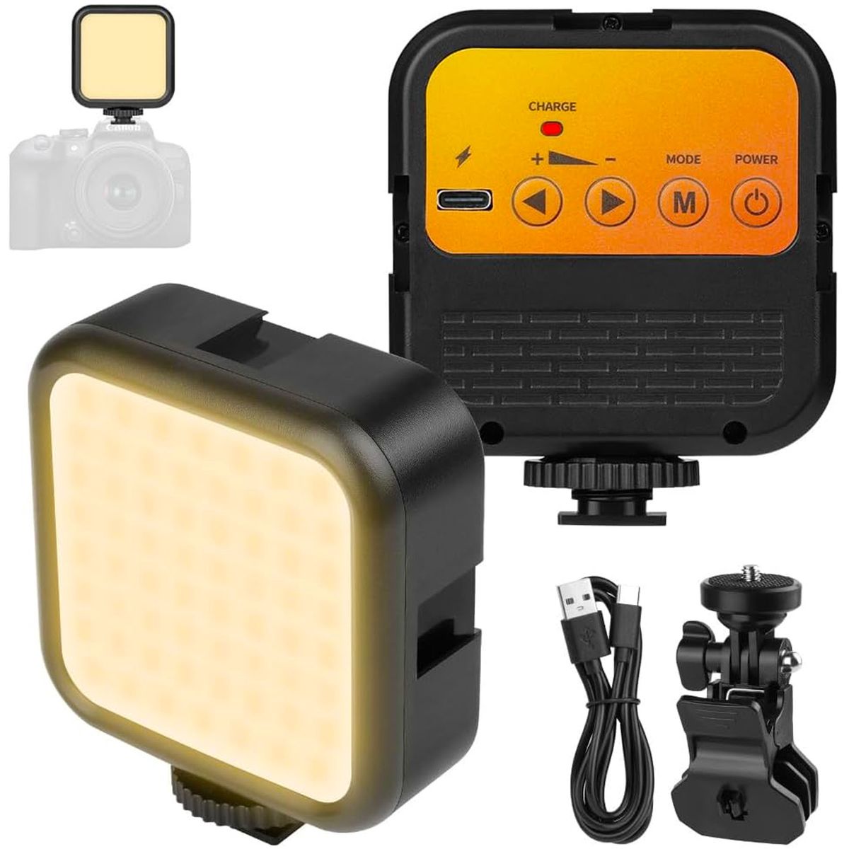 ONE PIXEL - Luz Led Portátil Para Cámara Video Brillo Ajustable Celular Ergonomica