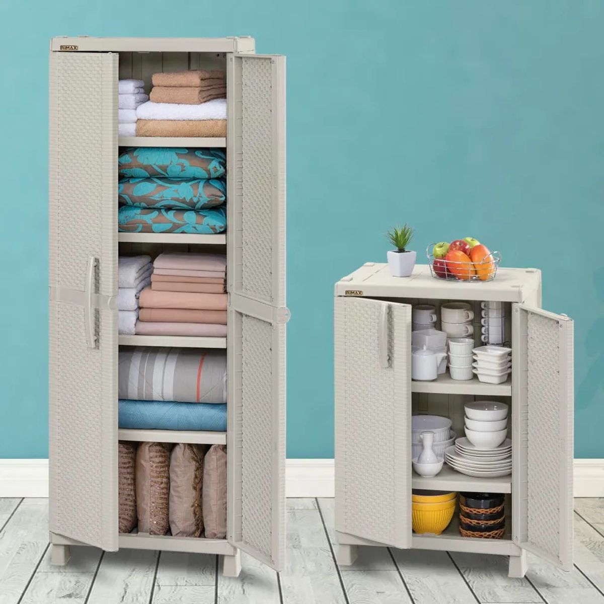 RIMAX - Combo Organizador Baru RIMAX - Gris Armario Grande + Mueble Organizador