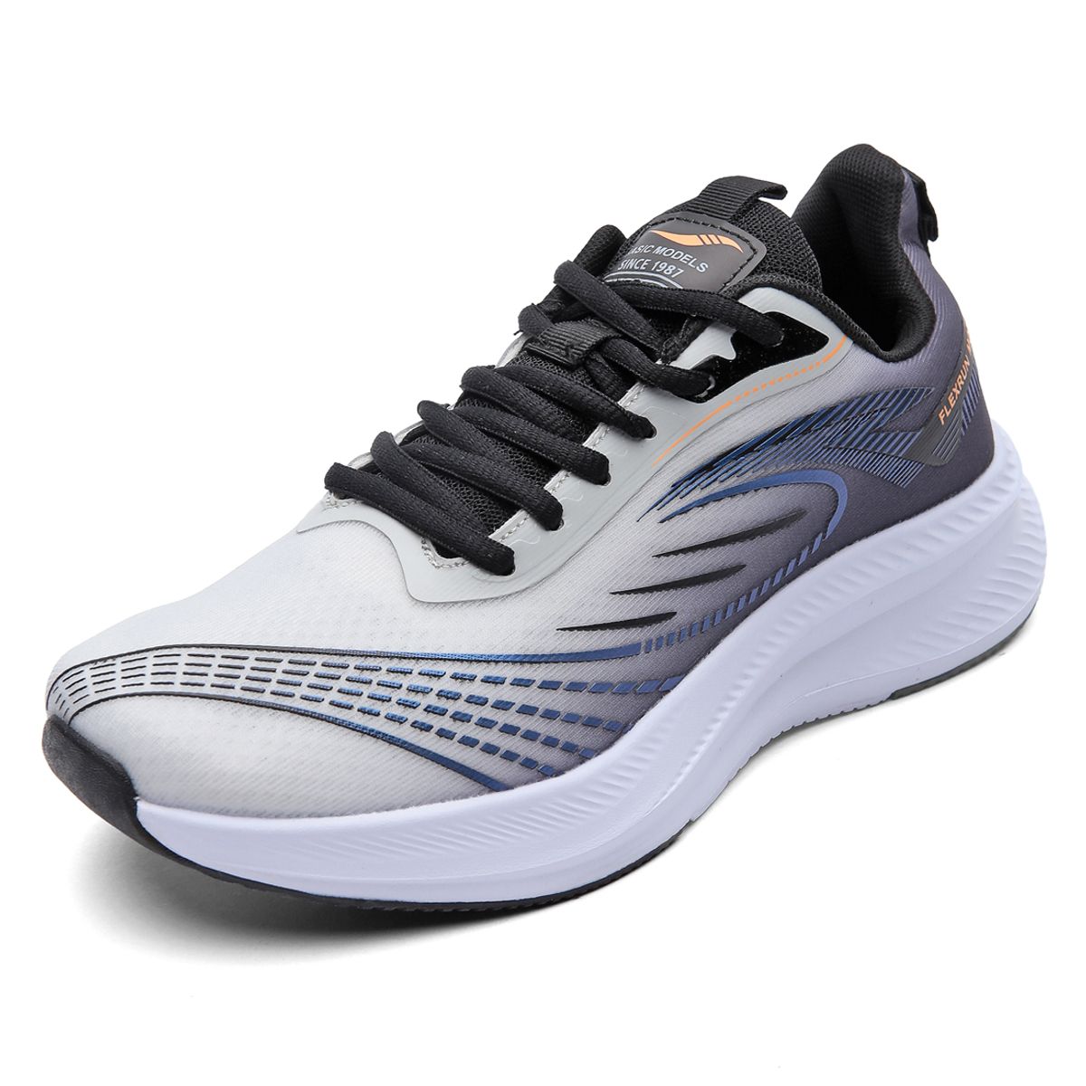 TELLENZI - Tenis Running Hombre Gris-Azul Tellenzi H-050