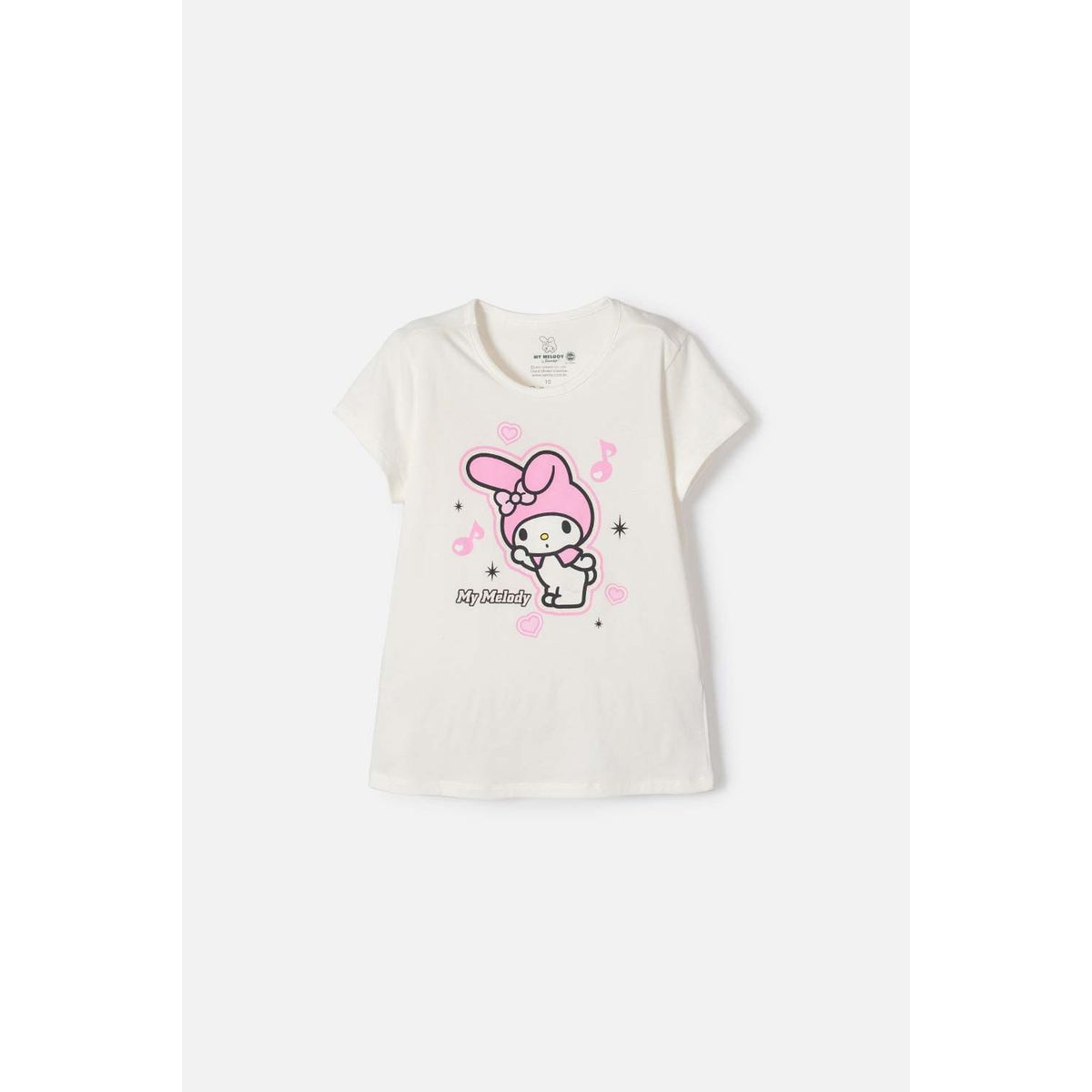 SANRIO - Camiseta My Melody manga corta marfil para niña