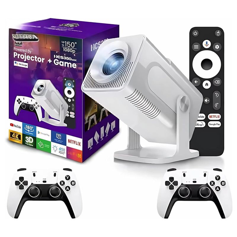 GENERICO - Proyector Smart Hcs350 Max Emulador Juegos Android 11 Bt5.0