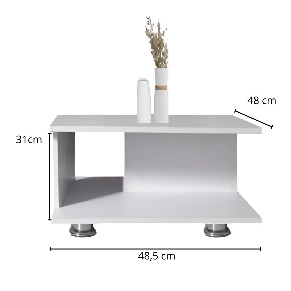 GENERICO - Mesa De Centro Mesa Auxiliar Sala Perchero Blanco