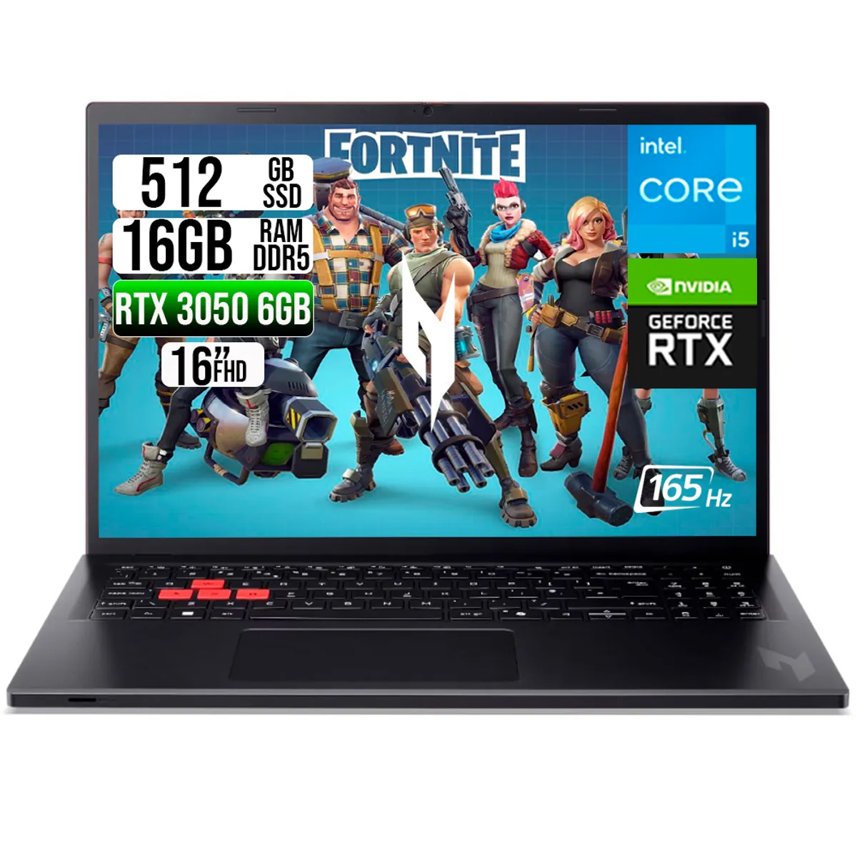 ACER - PORTATIL ACER NITRO LITE INTEL I5-13420H RTX 3050 6GB SSD 512GB RAM 16GB 16" FHD 165Hz