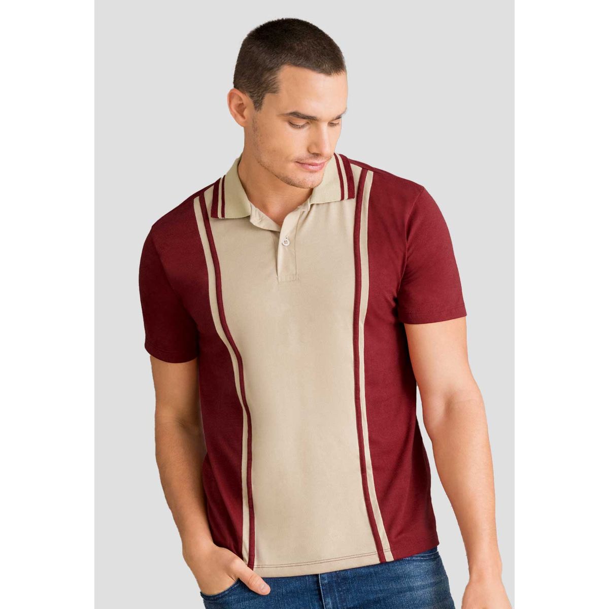 MARKETING PERSONAL - Polo Hombre Merlot Mp 112797
