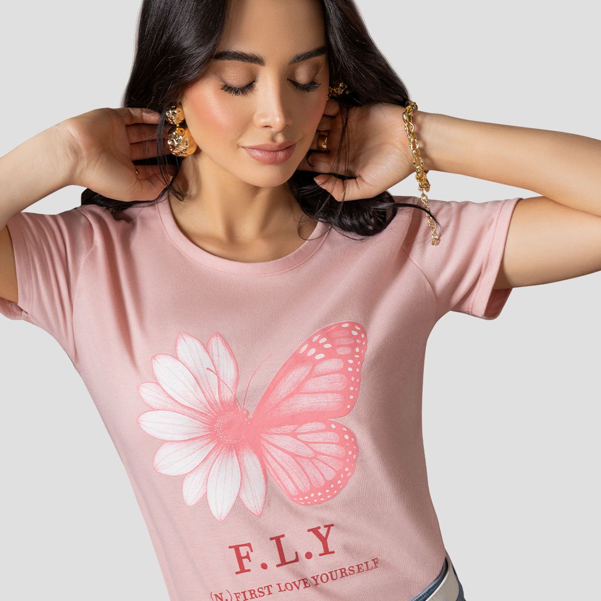 MARKETING PERSONAL - Camiseta Mujer Rosa Polvo Mp 112399