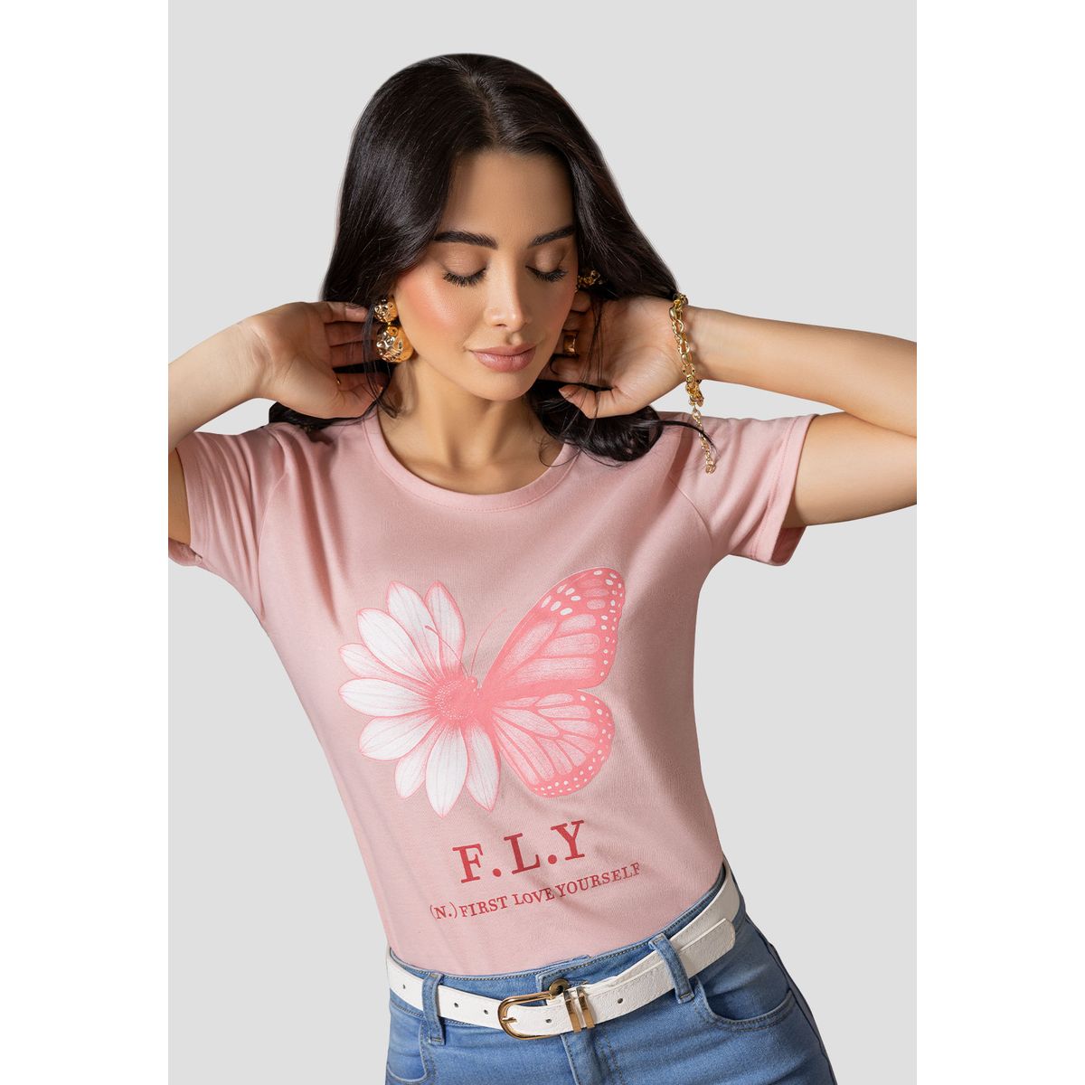 MARKETING PERSONAL - Camiseta Mujer Rosa Polvo Mp 112399