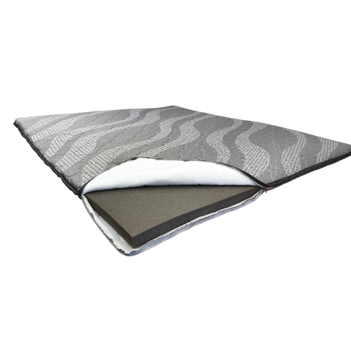 GENERICO - Sobre Colchón Topper Suavizante En espuma penta cama doble 140x190x5 gris