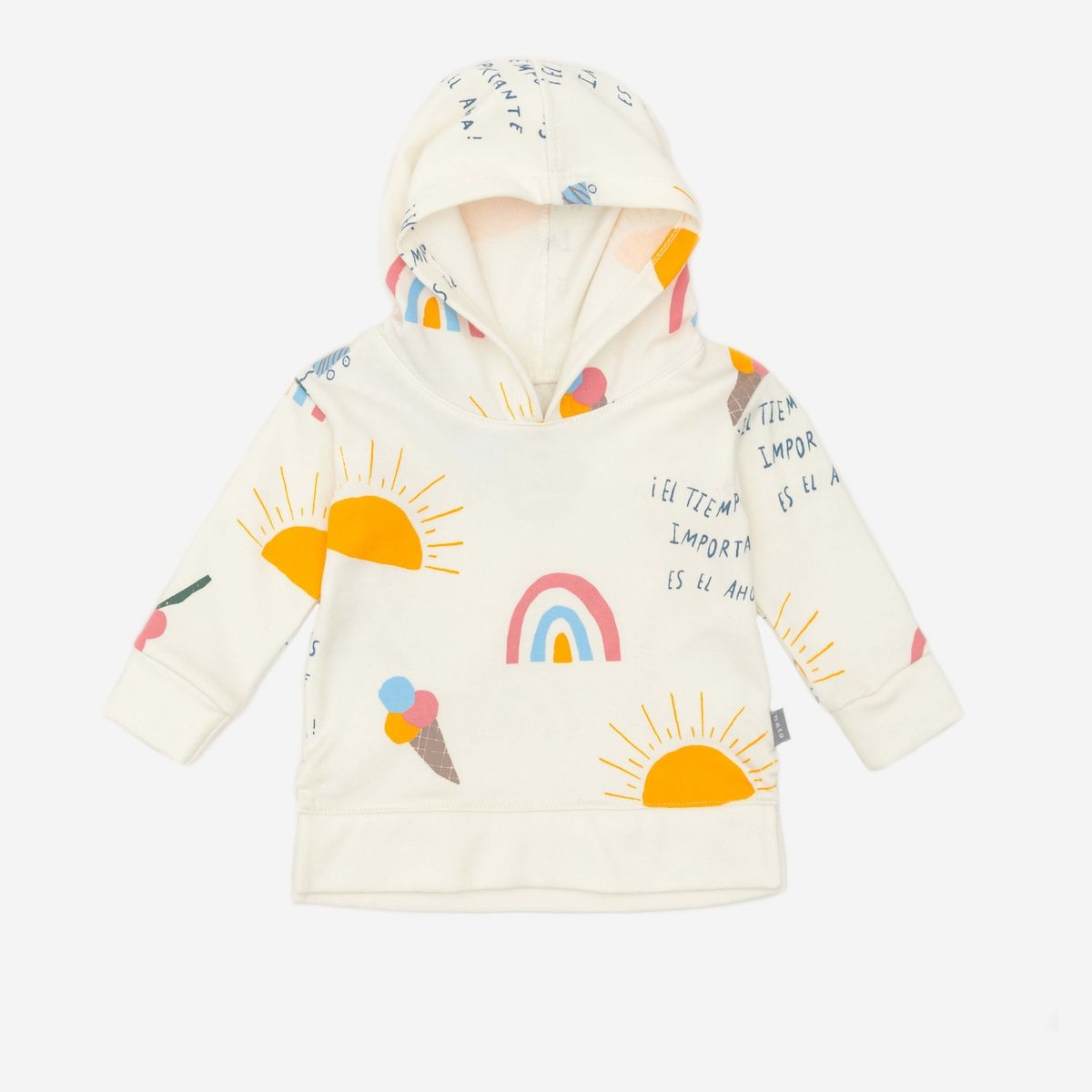 NATO - Hoodie para bebé con estampado en helados y frases de la colección Magia de Ser marca Nato