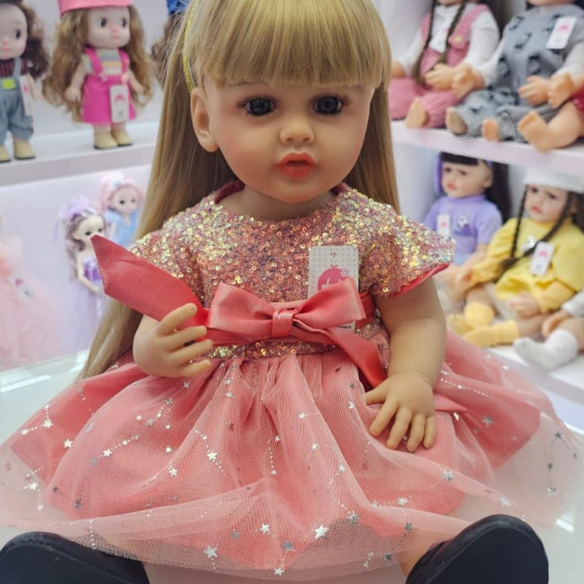 GENERICO - Muñeca Realista 55CM Pelo Largo Accesorios Interactua Juguete para Niñas pelo mono