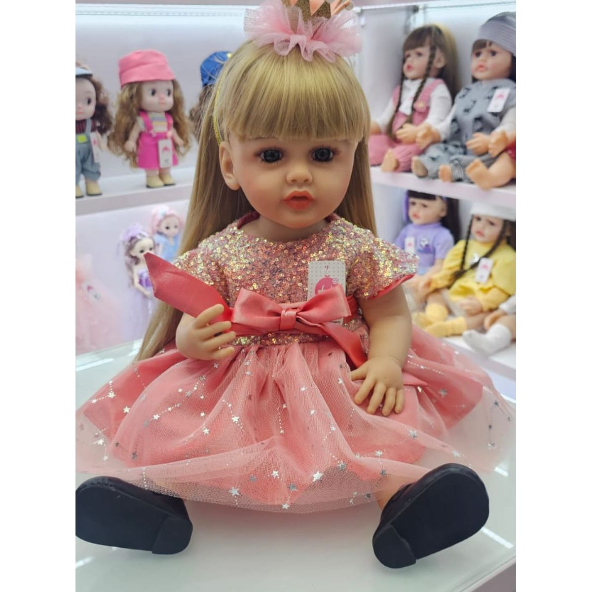 GENERICO - Muñeca Realista 55CM Pelo Largo Accesorios Interactua Juguete para Niñas pelo mono