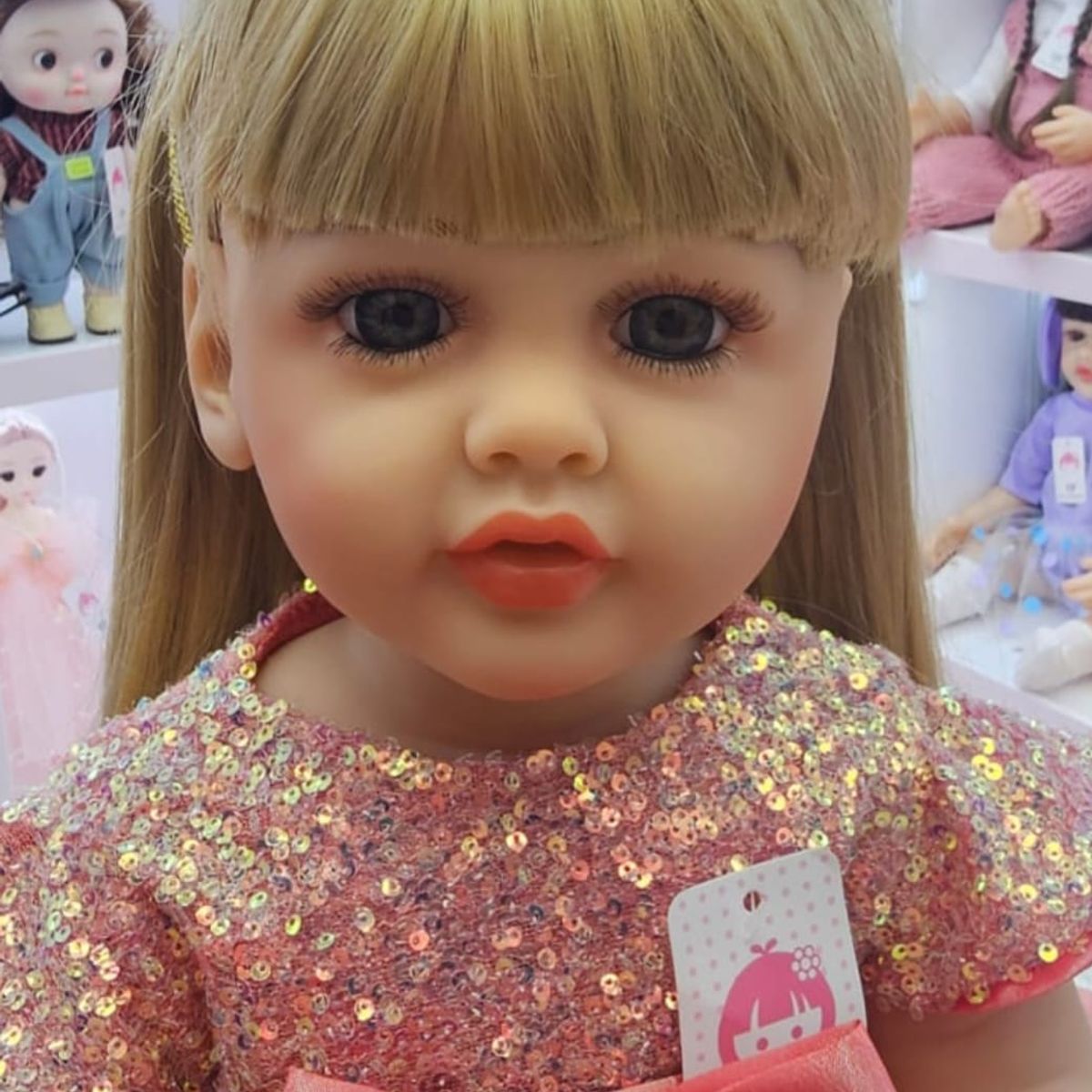 GENERICO - Muñeca Realista 55CM Pelo Largo Accesorios Interactua Juguete para Niñas pelo mono