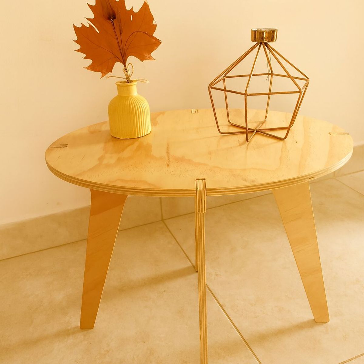 VETTA HOME - Mesa Auxiliar en Madera Plywood - Armado Rápido ARMMO