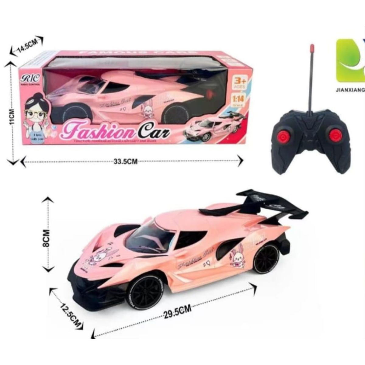GENERICO - Carro a Control Remoto Rosa Fashion Car Juguete Para Niñas rosado