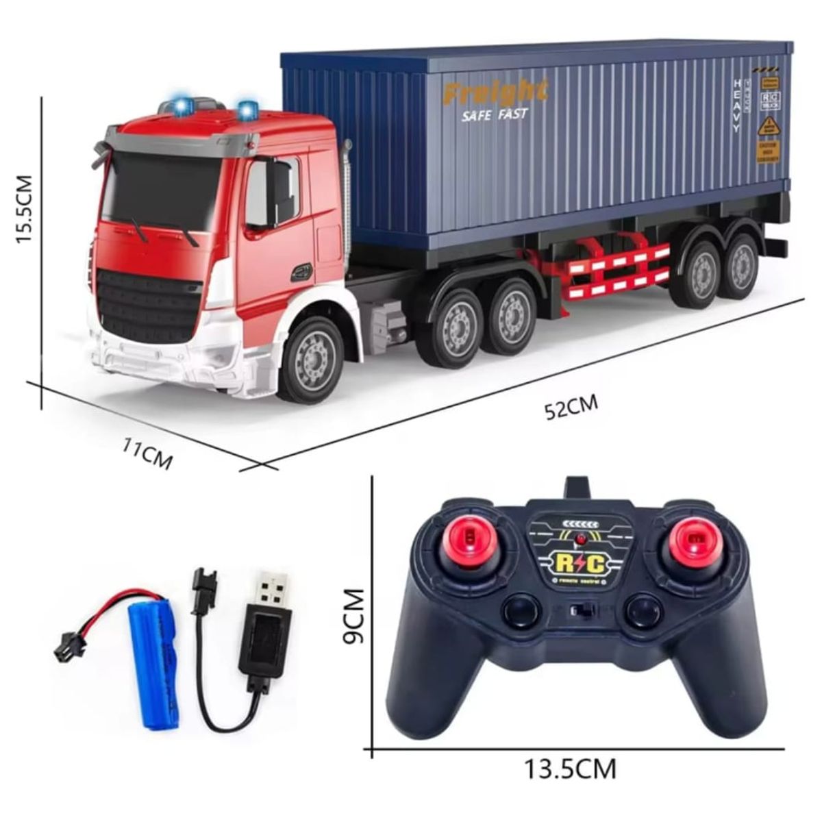 GENERICO - Camion Trailer Tractomula de Gran tamaño Control Remoto