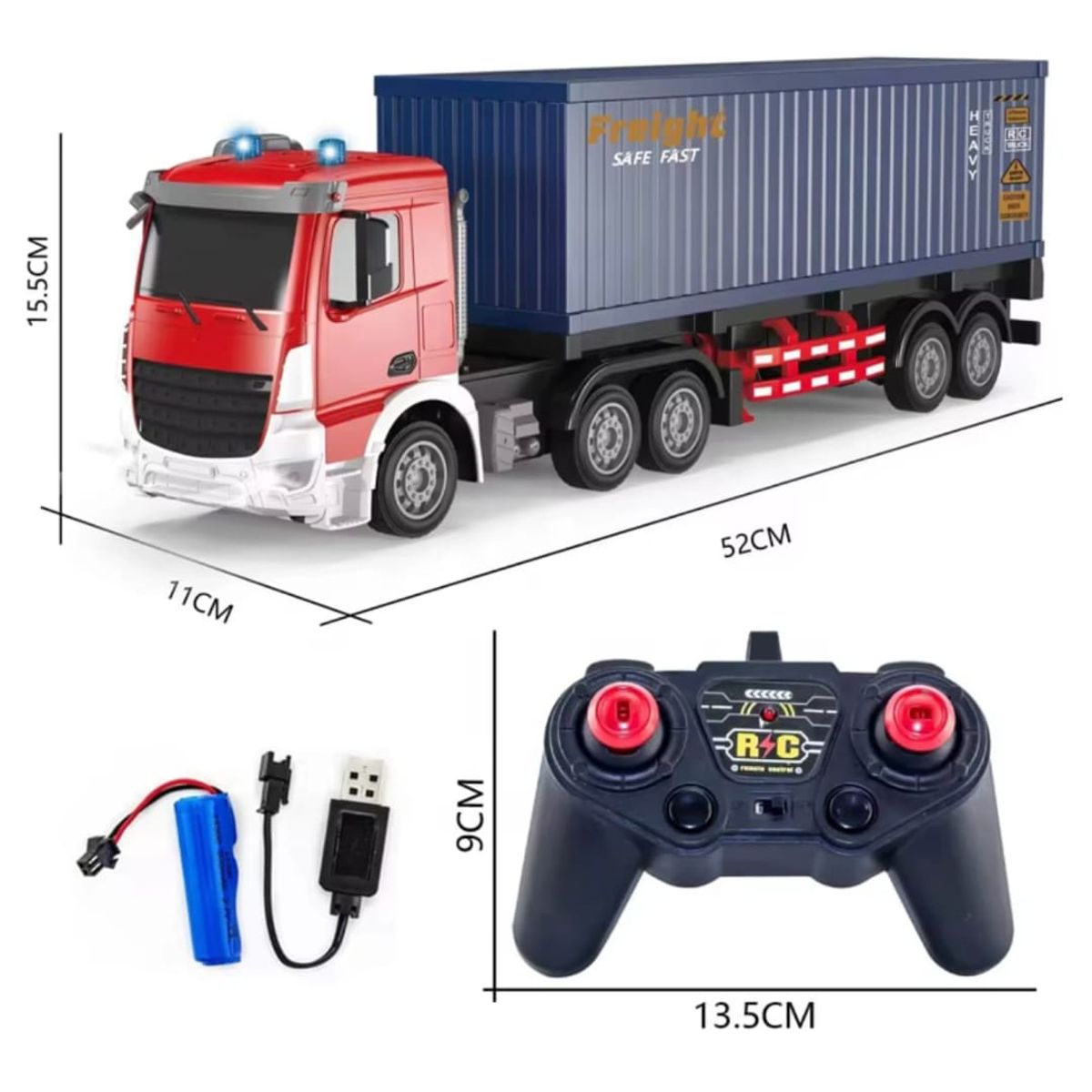 GENERICO - Camion Trailer Tractomula de Gran tamaño Control Remoto