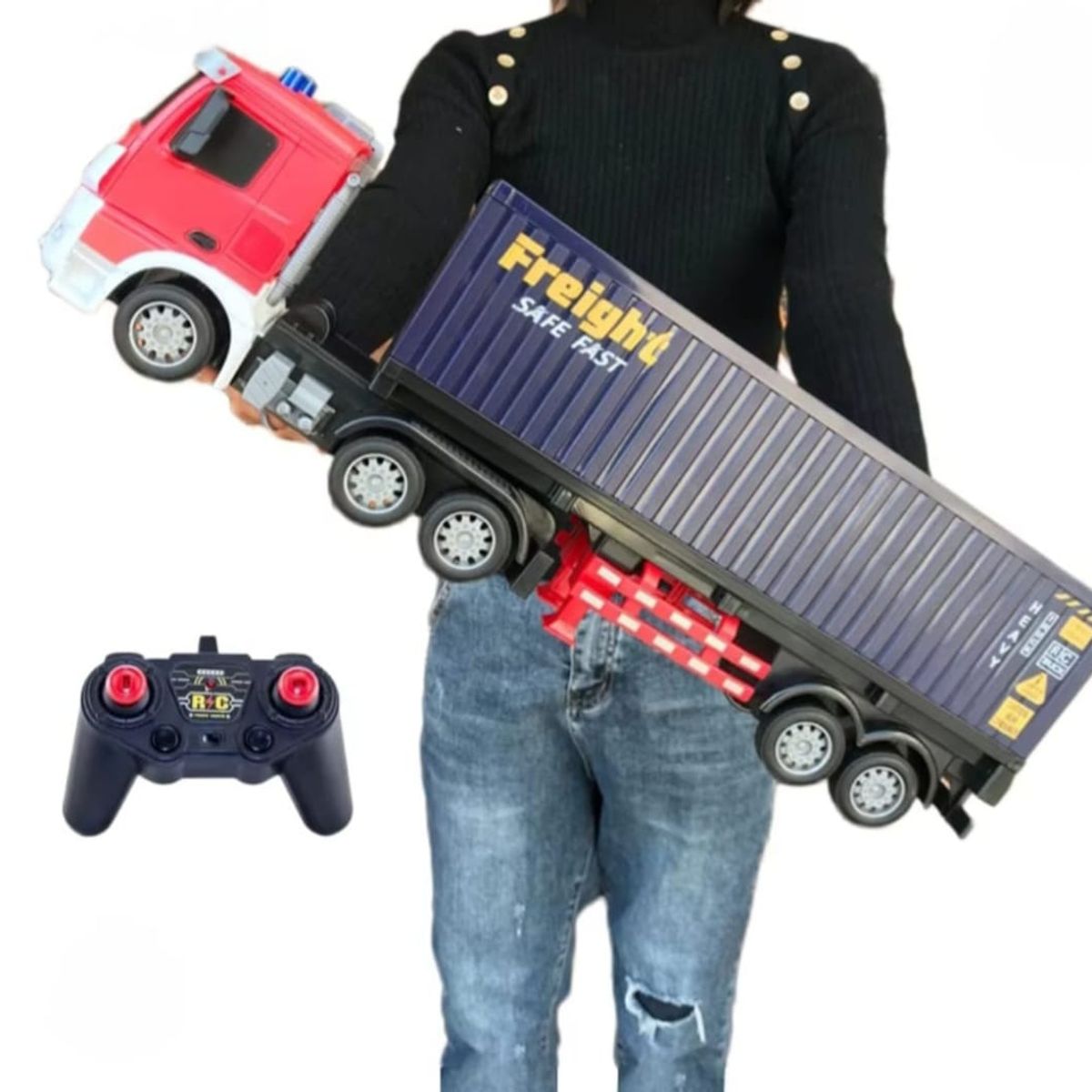 GENERICO - Camion Trailer Tractomula de Gran tamaño Control Remoto