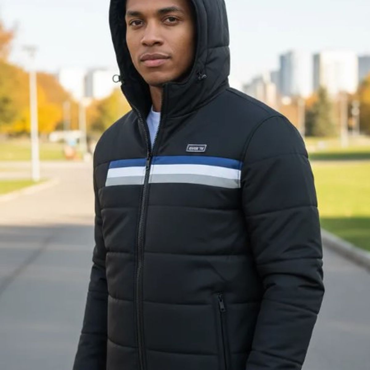 MODA EN CIRCUITO - Chaqueta Impermeable Para Hombre CON CAPOTA