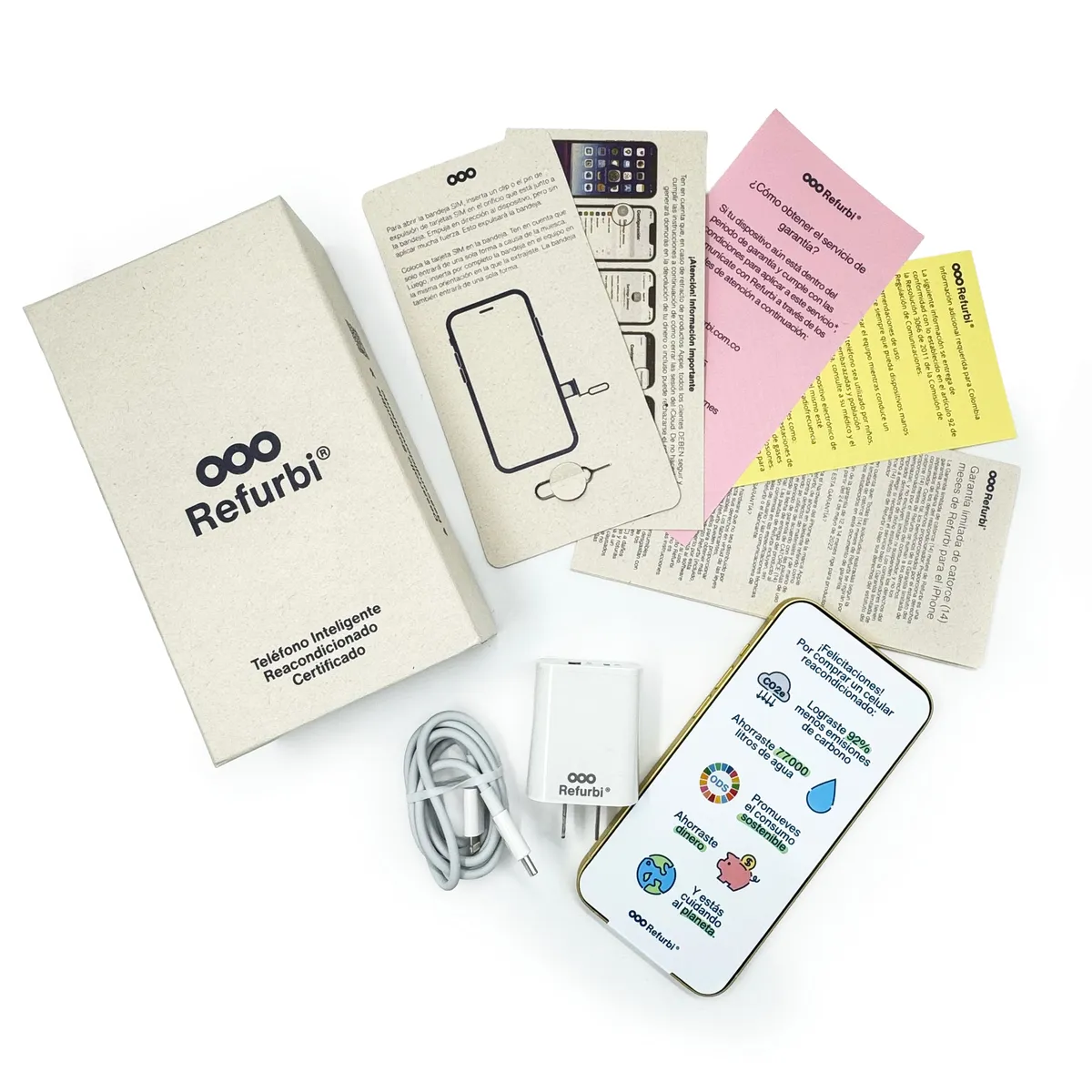 APPLE - Celular iPhone 13 256 GB 5G Verde Reacondicionado + Panel Solar