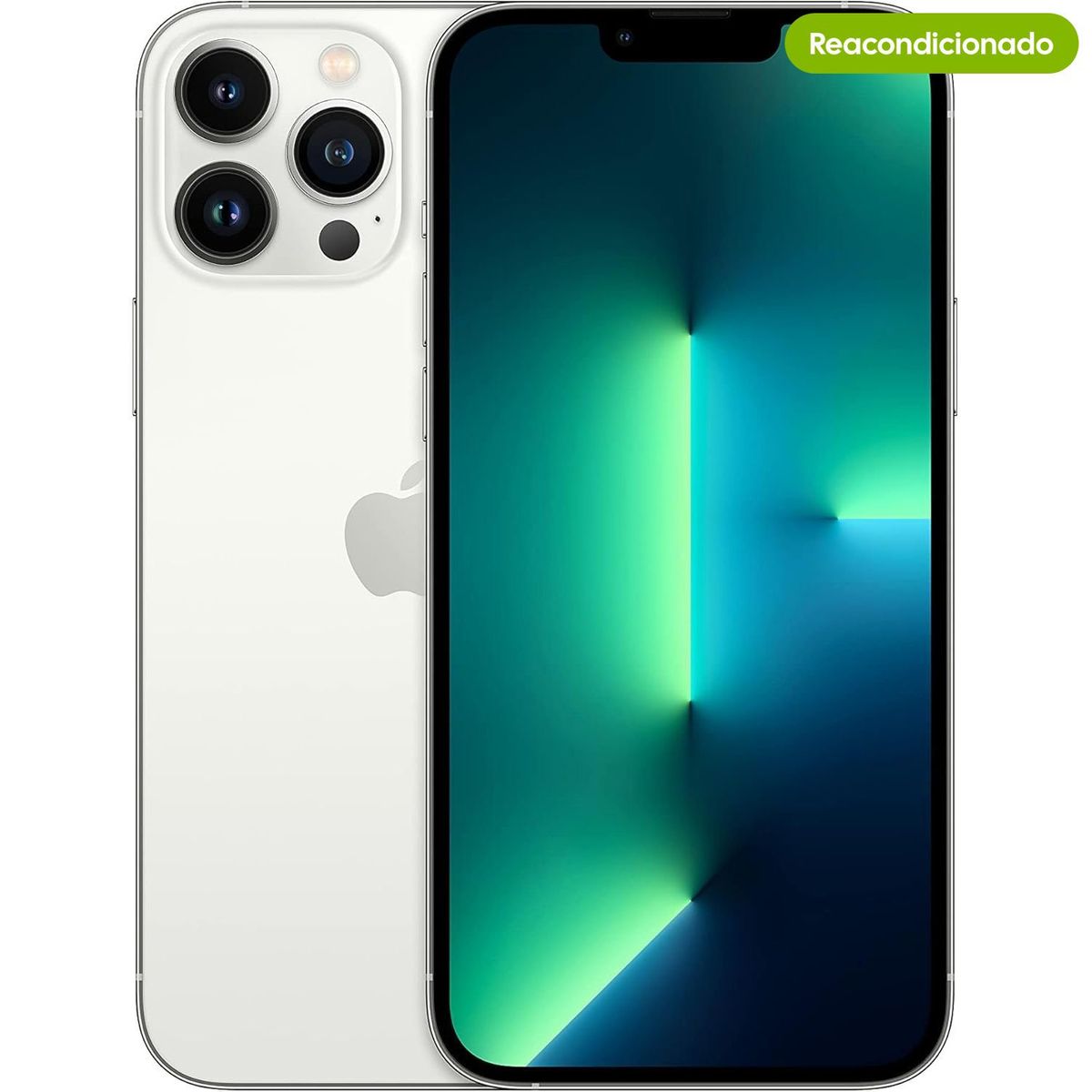 APPLE - Celular iPhone 13 Pro 128 GB 5G Plateado Reacondicionado + Garantía extendida + Panel Solar