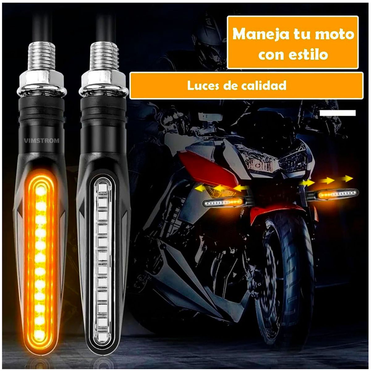 ONE PIXEL - Kit De Luces Direccionales LED Para Moto Impermeables IP65 X4 UND